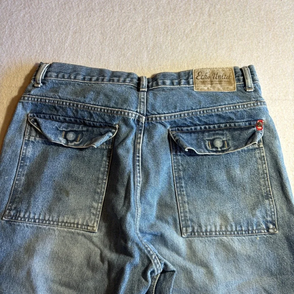 Vintage‎ Y2K Ecko Unltd Mens Denim Jeans 34x32 Loose Fit Carpenter Style Light